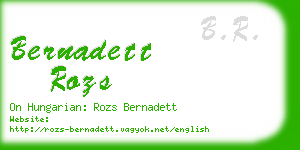 bernadett rozs business card